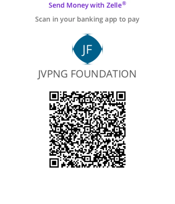 Zelle QR code for donations@jvpng.com